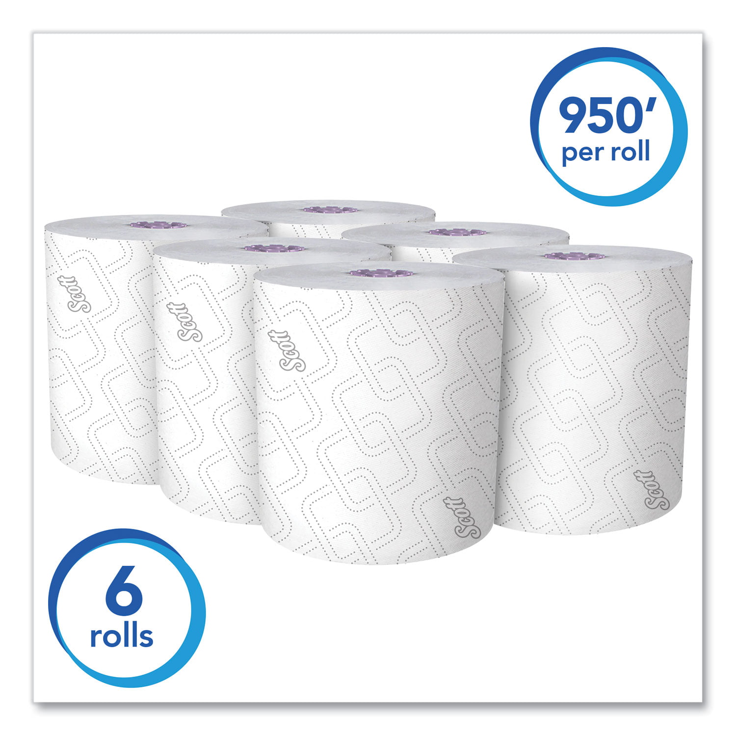 Scott Essential High Capacity Hard Roll Towel, White, 8 x 950 ft, 6 Rolls/Carton -KCC02001 - 1