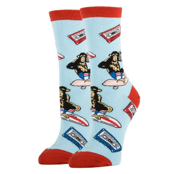 OoohYeah Womens Novelty Funny Crew Socks, Crazy Fashion Socks - Funky Munky