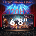 thumbnail image 3 of OUKITEL WP56 Rugged Phone 5G Unlocked, 32B+256GB/2TB Android 15 Rugged Smartphone with 128dB Louder Speaker, 6.8" FHD+ 120Hz,16000mAh Battery Camping Light,108MP+32MP Waterproof Cell Phone NFC, 3 of 8