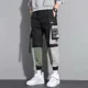 thumbnail image 5 of Pantalones cargo para hombre, negros, empalmados, para trekking, para hombre, estilo emo, de nailon, de diseñador callejero, estilo harén, de gran tamaño, estilo vintage, holgados, informales, a la mo, 5 of 5