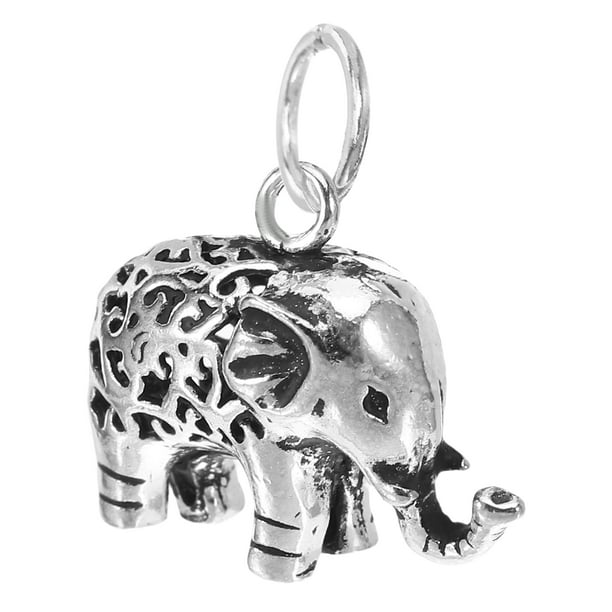 Collar de collar de forma de elefante Charros de bricolaje joyas que hacen accesorios para aretes pulsera de plata