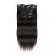 thumbnail image 4 of 200 Gram 26" 28" Straight Clip in Hair Extensions Human Hair Brazilian Virgin Hair Double Weft Full Head Straight 7 Pieces/set, 4 of 10