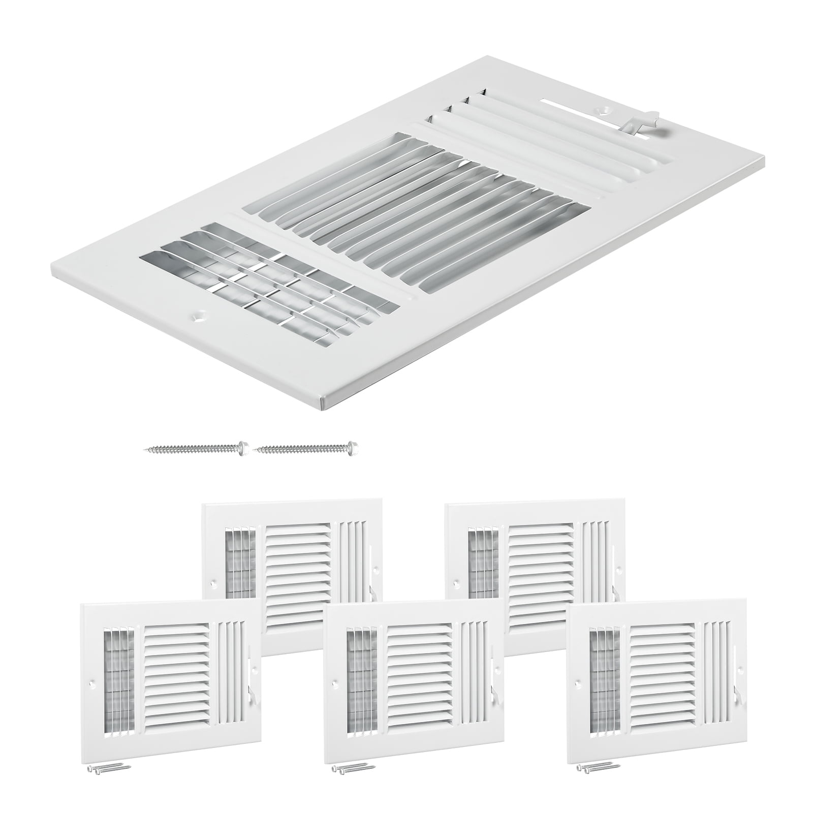 BUILDMART - 8x8 Modern AC Vent Cover - Decorative Black Aluminum Air Vent Standard Linear Slot Diffuser Heating Cooling Register Grille Ceiling Walls Flo - View #9