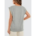 thumbnail image 5 of Cap Sleeve Tops for Women Summer Top Basic Tee Shirts Casual Tank Loose Fit 2024 Fashion, 5 of 6