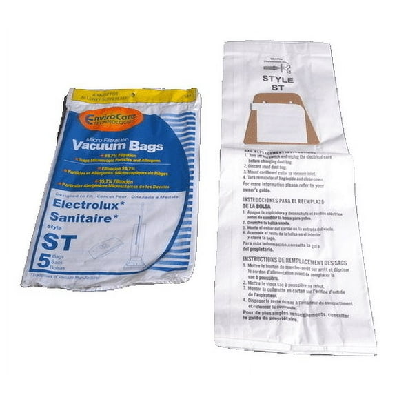 Eureka Upright Paper Bags ST,5PK ,Microlined Envirocare Replacement Part-161