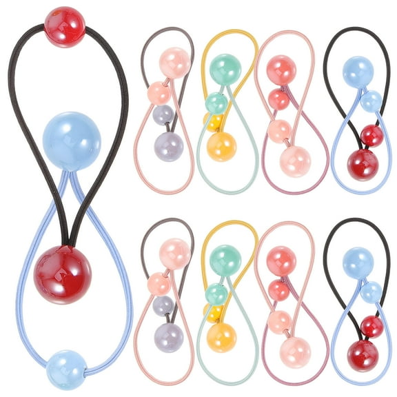 GAXIRE Ball Hair Ropes Elastic Ponytail Holders Plastic 28Pcs for Kids