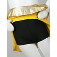 thumbnail image 7 of JanJean Girls Metallic Skater Skirt Athletic Shiny Holographic Flared Pleated Dance A-Line Mini Skort Gold 12, 7 of 7