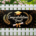 thumbnail image 6 of LUUFILx Graduation Celebration Backdrop Banner Congratulations Grad Party Supplies Decorations Celebration Photography Background Event Props, 6 of 9