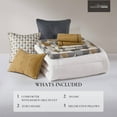 thumbnail image 2 of 9 PCS King Jacquard Oversized Duvet Style Comforter Set Gold, 2 of 10