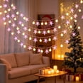 thumbnail image 4 of Christmas Lights 10FT 20 LED Crystal Star and White Ball Bulbs Battery Powered Indoor Hanging String Lights for Holiday Party Mantel Porch Home Decor, 4 of 6