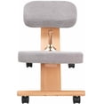 thumbnail image 4 of Nicer Furniture AP54802-MHBK Posture Correcting Kneeling Chair with Memory Foam Wooden Frame - Black Seat & Mahogany Frame, 4 of 6