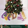 thumbnail image 6 of Coolnut Mardi Gras Christmas Tree Skirt Tree Skirt for Holiday Party Home Christmas Day Ornaments36", 6 of 6