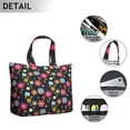 thumbnail image 4 of Vintage Daisy Print Weekender Bag Boho Flower Travel Tote, , Large Capacity, Adjustable Shoulder Strap, 4 of 5
