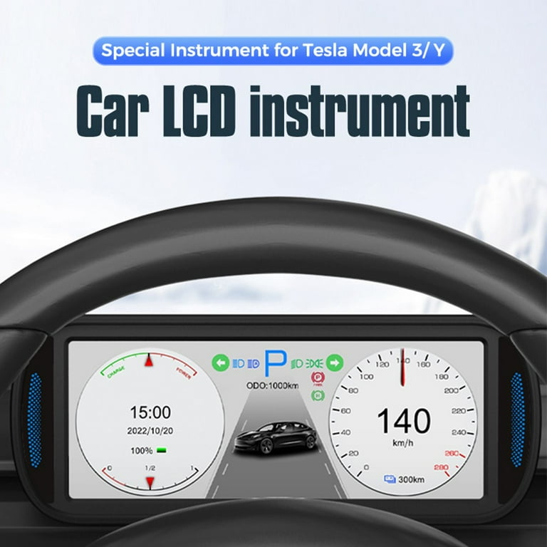 Gerich 6.8in Car Meter LCD Dashboard Multimedia Display Screen for Tesla  Model 3/Y 