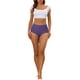 thumbnail image 2 of INSPIRAR CHIC Bragas de Mujer Elásticas de Cintura Alta Sin Forro Transpirables Ropa Interior XL Púrpura Oscuro, 2 of 4