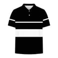 thumbnail image 4 of JOANKDMI Striped Shirts Boys 7-8 Collared Short Sleeve Color Block Tops Kids Casual Athletic T Shirts Summer School Uniform Tees for Golf Tennis Sport Daily Wear, 4 of 8