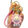 thumbnail image 1 of Cute Shinba Inu Rabbit Keychain Decoration, Cartoon Animals Soft Resin Handbag Accessories for Girls Women, 1 of 5