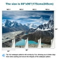 thumbnail image 3 of Peel and Stick Wallpaper Canvas beautiful snow capped mountains lake everests pictures Modern Art Wall Mural Decor Self Adhesive and Removable 69in x 98in, 3 of 8