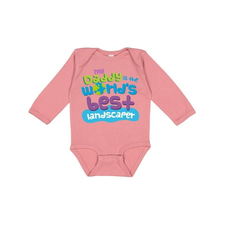 

Inktastic My Daddy is the World’s Best Landscaper Gift Baby Boy or Baby Girl Long Sleeve Bodysuit