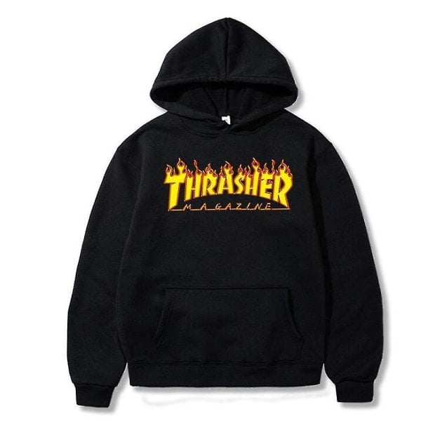 Unisex Thrasher Hoodie with letter print, sweatshirt with drawstring and pocket Image color 8 2XL