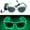 Green 1, variant on 1PC Light Up LED Glasses Glow Sunglasses EL Wire Neon Glasses Glow in The Dark Party Supplies Neon Party Favors for Adults