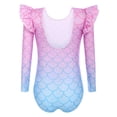thumbnail image 5 of Arshiner Ruffle Long Sleeve Leotard for Girls Ballet Leotards Low Back Gymnastic Dance Outfits for Toddler,8-9Y,Multicolor, 5 of 8