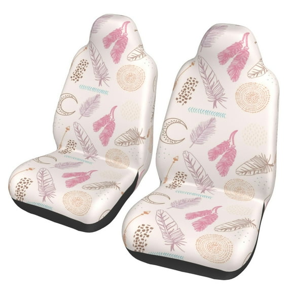 TEQUAN Front Seat Covers, Boho Style Hippie Bohemian Pattern 2 Piece Car Seat Cover Fit Most Car SUV Truck Van