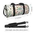 thumbnail image 4 of Xecao Cute Tennis Racket print Round Travel Duffel Bag is a foldable gym bag with an inner pocket, perfect for travel sports, 4 of 8