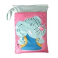 thumbnail image 2 of Bolsa para pañales Sunnimix Organizador de pañales portátil para bebés 25 cm x 35 cm elefante, 2 of 8