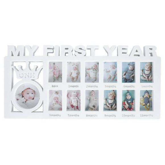 Large My First Year Picture Frame 12 Month Baby Milestone Picture Frame