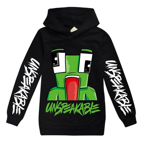 Kids Boys Girls Unspeakable Print Hooded Hoodie Long Sleeve Pullover Tops