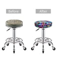 thumbnail image 5 of Daiia Colorful Tie Dye Stained Glass 2 Stool Covers Round,Round Bar Stool Covers Waterproof Bar Chair Covers Washable Stool Cushion Slipcover for 12-14 Inch Chair-13 inch, 5 of 7