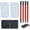 Blue & White, variant on Microfiber Flat Mop Set, Wet & Dry Use, 58" Adjustable Handle, 2 Washable Pads & Base