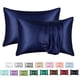 thumbnail image 2 of Funda de almohada de satén para cabello y piel, paquete de 2 fundas de almohada de satén de seda, juego de 2 fundas de almohada tamaño Queen, funda de almohada sedosa con cierre de sobre (20 x 30, azu, 2 of 5