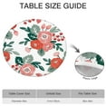 thumbnail image 6 of 44in Round Tablecloth with Elastic Edge, Waterproof Fitted Table Cover for 36-44" Tables, Floral Theme Polyester Reusable Table Cloths Wipe Clean for Picnic, Dining, Outdoor Use and Party Decor, 6 of 7