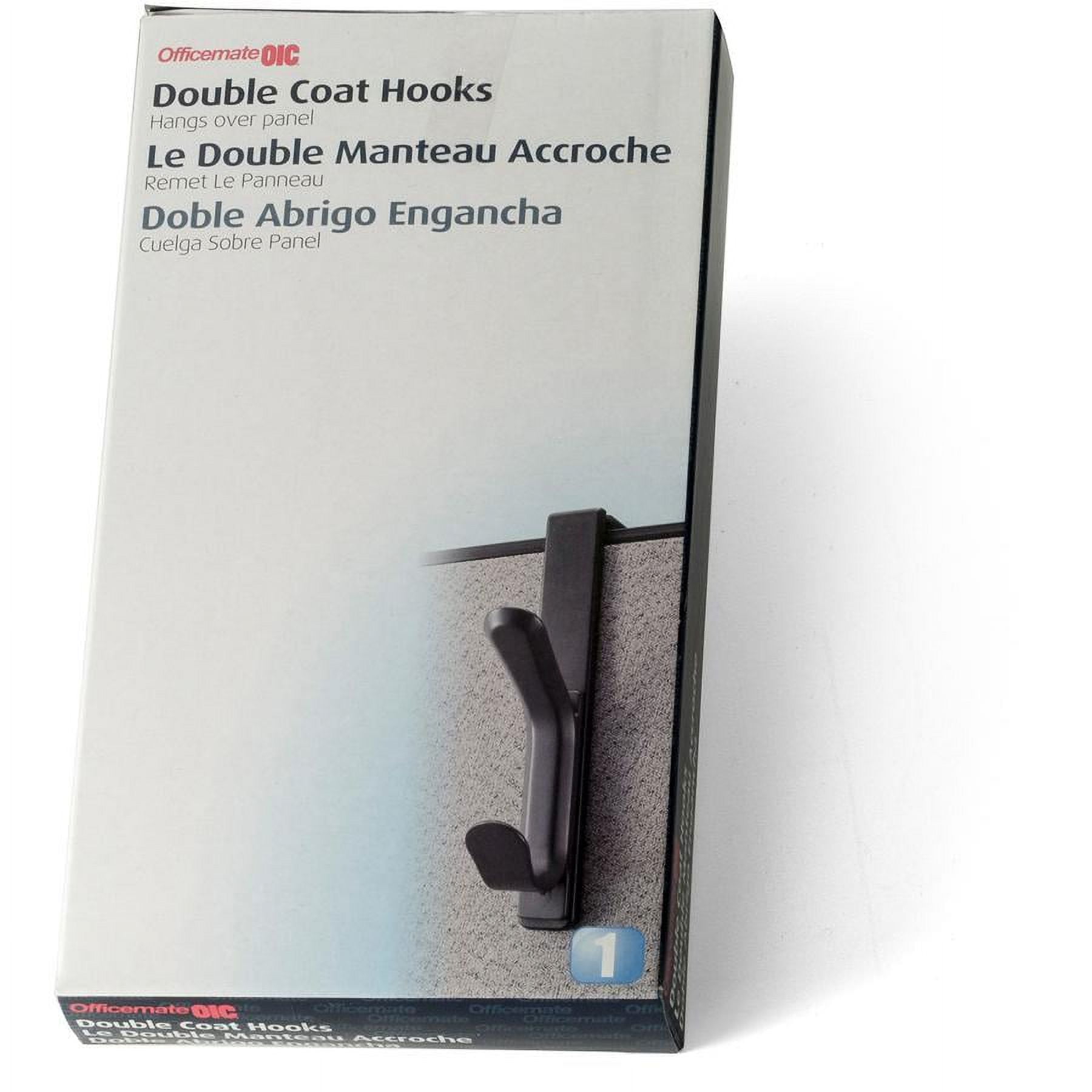Officemate Double Coat Hooks For Cubicle Panels - Home & Office