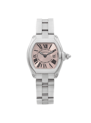 Cartier women's clearance watch pink face