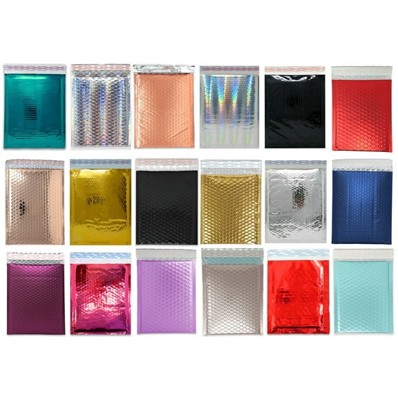 8 x12 inch Metallic Bubble Mailers, Durable Self Sealing Quality Padded 8.5x12 Shipping Mailing Envelopes
