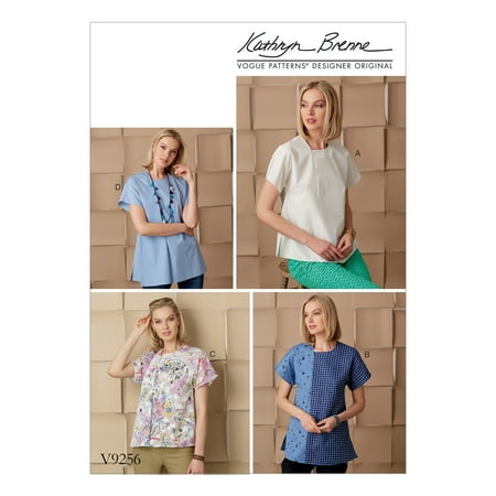 Vogue Fabric Store Coupon Vogue Patterns Sewing Pattern Misses' Tops with Invisible Zipper and Self-Fabric Underlay-L-XL-XXL ()
