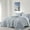 Silver Gray, variant on Chezmoi Collection Solid China Blue Cotton Comforter Set Queen Size, 3-Piece Luxury Soft Breathable Smooth Cooling 250TC Cotton Twill Lightweight Bedding Comforter for All Season