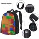 thumbnail image 3 of Fotbe Colorful Building Blocks A Set Escolar 3 en 1 para Niños - Mochila Duradera con Lonchera Aislante y Estuche para Lápices - Mochila Escolar para Niños y Niñas, 3 of 7