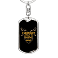 thumbnail image 5 of Few Are Willing To Hunt Stainless Steel or 18k Gold Premium Swivel Dog Tag Keychain, 5 of 10