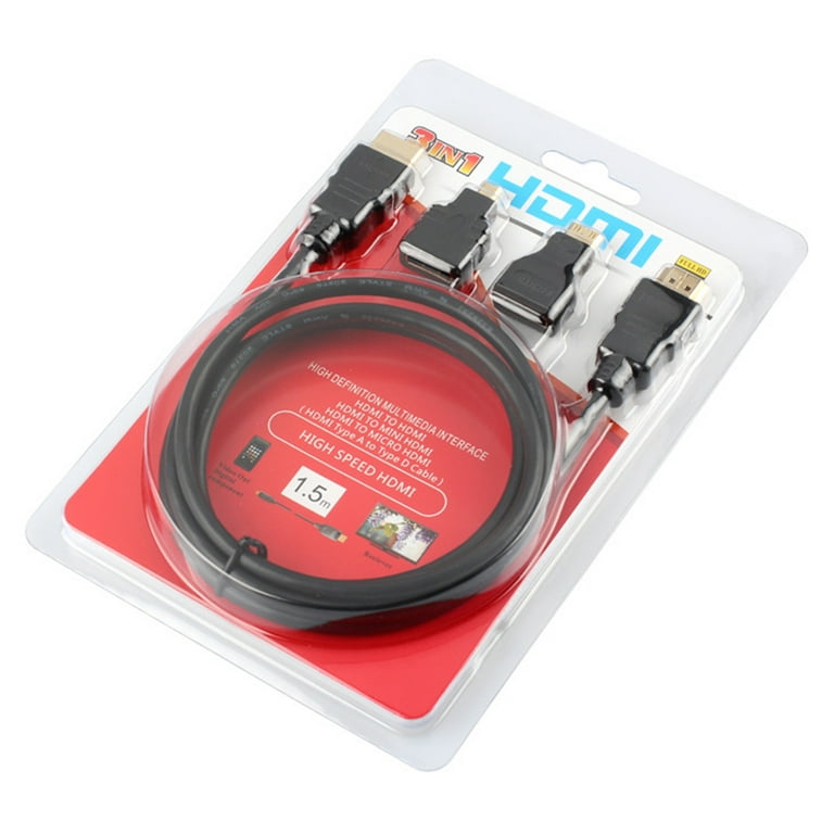 Micro-HDMI to HDMI 1.5m Cable