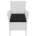 thumbnail image 5 of vidaXL 7 Piece Outdoor Dining Set Poly Rattan Cream White, 5 of 5