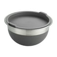 thumbnail image 3 of Tramontina 10-Piece Stainless Steel Mixing Bowl Set with Lid, High Wall with Gray Silicone Sides, Dishwasher Safe, 3 of 7