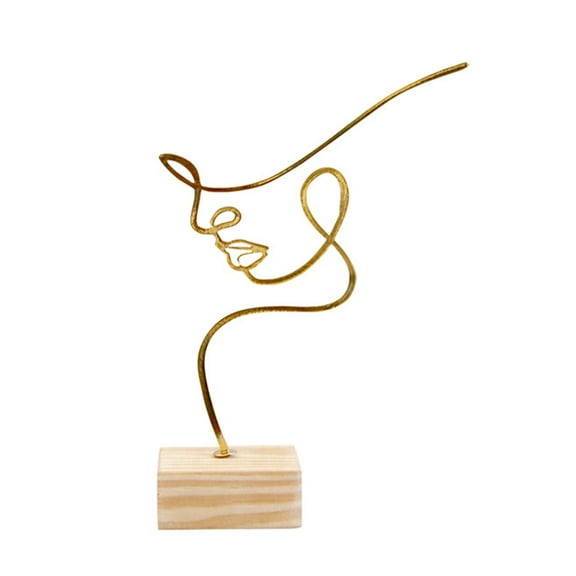 CHAOMA Abstract Figure Decor Coffee Table Decoration Wooden Base Bookshelf Ornaments Modern Home Living Room Gift