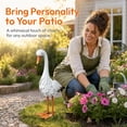 thumbnail image 3 of Clearance Volra Belavi Goose Tall Garden Statue, Porch Goose Statue, Whimsical Outdoor Duck Sculpture, Weatherproof Yard Decor for Patio Lawn, 18in/24in (18Inch), 3 of 9