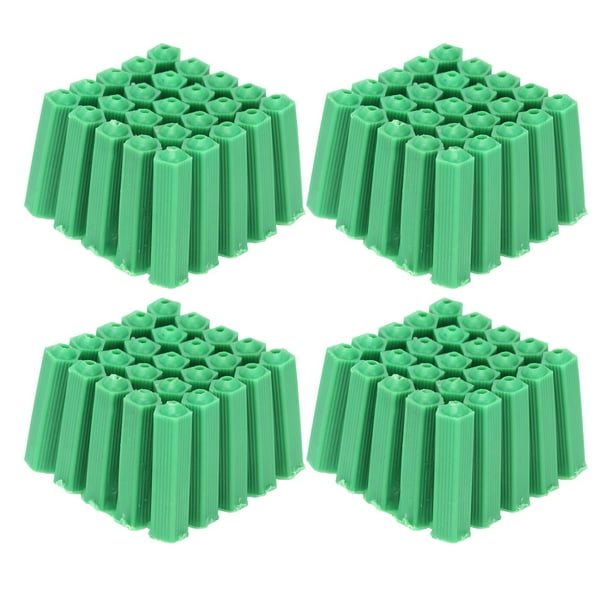 100 Uds M6 tubo de expansión plástico enchufe de pared fijación tubo de expansión accesorio verde