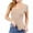 KHAKI, variant on Women's Basic Short Sleeve Scoop Neck Stretchy Jersey Top Bodysuit