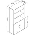 thumbnail image 5 of Bowery Hill Contemporary Wood 5 Shelf Bookcase in Storm Gray, 5 of 5